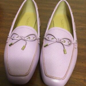 TALBOTS Violet Tulle  Becca Tie slip on loafer with bow accent  SZ 10M